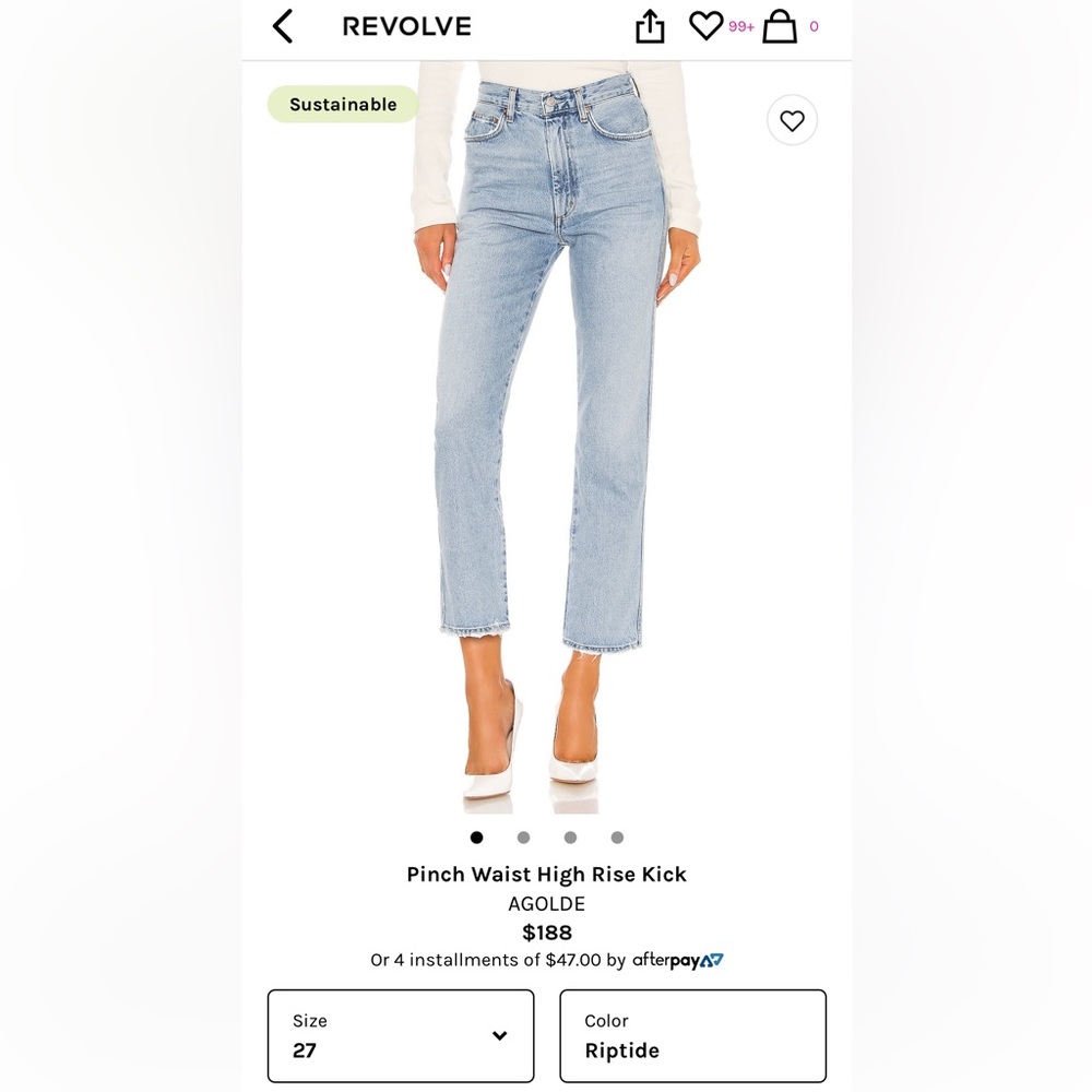 AGOLDE Pinch Waist High Rise Kick